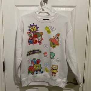 SpongeBob Nickelodeon Cartoon Sweatshirt Size Medium Unisex Patrick Squidward